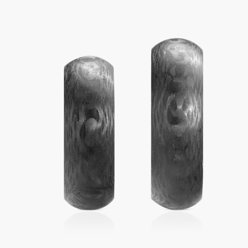 Obrączki ślubne: carbon, półokrągłe, 7 mm